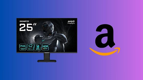 Gigabyte GS25F14, monitor gaming 144Hz e 1ms sotto gli 80€ su Amazon