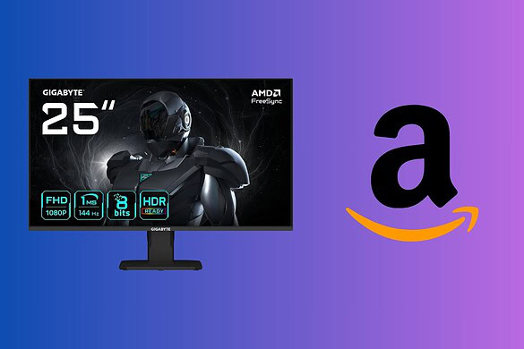 Gigabyte GS25F14, monitor gaming 144Hz e 1ms sotto gli 80€ su Amazon