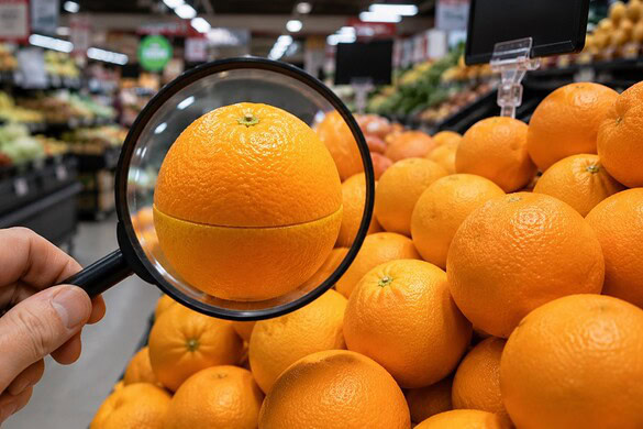 Retine colorate della frutta: il trucco nascosto al supermercato