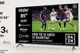 Haier H85Q80FUX: TV QLED 85 pollici a 683€ con DAZN incluso