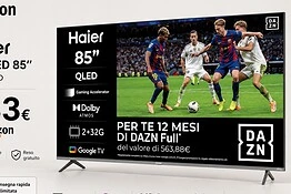 Haier H85Q80FUX: TV QLED 85 pollici a 683€ con DAZN incluso