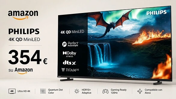 Philips 55MLED820 in offerta su Amazon a 354 euro con Mini LED