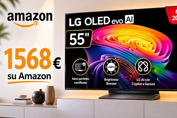 LG OLED da 55 pollici in offerta: sconto di oltre 300 euro su Amazon