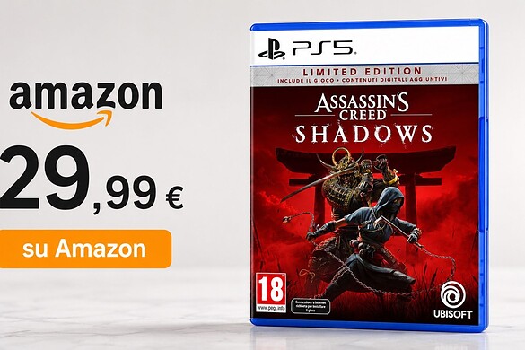 Assassin’s Creed Shadows al minimo storico su Amazon: -40%