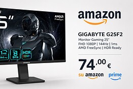 Gigabyte G24F al minimo storico: monitor gaming 144 Hz a soli 74€