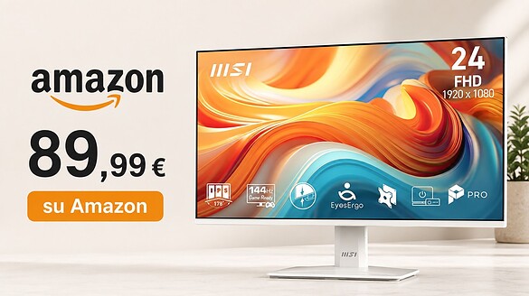 Monitor MSI 144Hz al minimo storico: 89€ su Amazon