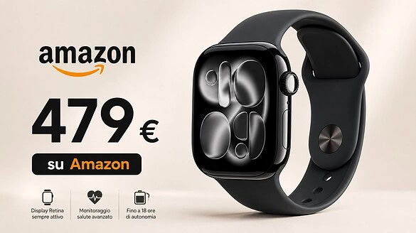 Apple Watch Series 11 crolla a 479€ su Amazon: sconto di 100 euro