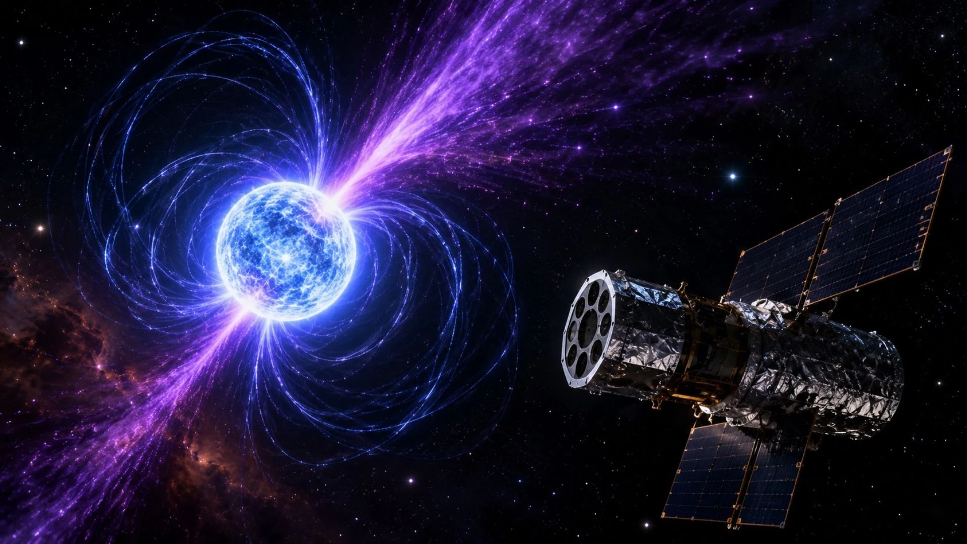 Stelle di neutroni: il satellite IXPE svela la fuga delle particelle