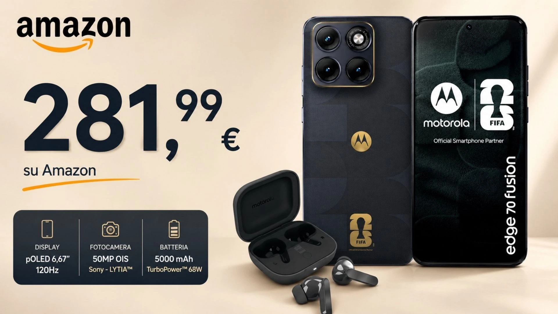 Motorola edge 70 fusion FIFA World Cup 26 Edition in offerta a 281,99€