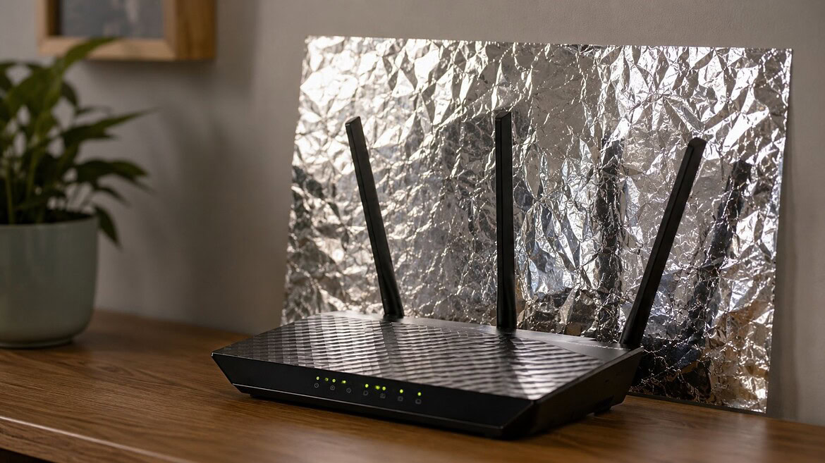 Foglio di alluminio dietro al router: funziona davvero?