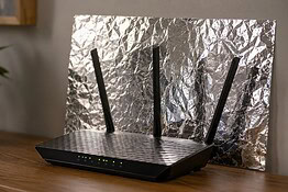Foglio di alluminio dietro al router: funziona davvero?