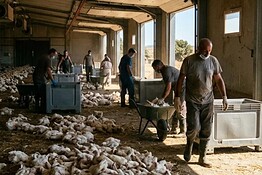 Caldo estremo in Francia: centinaia di migliaia di polli morti