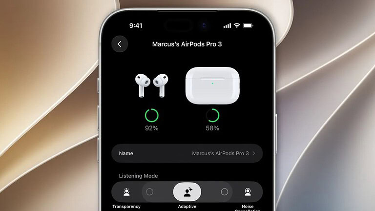 AirPods, con iOS 27 beta 3 l'Adaptive mode si regola con un tocco
