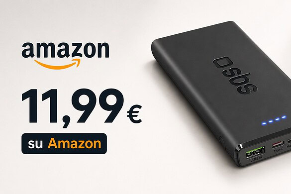 Power bank SBS in offerta su Amazon: 10.000 mAh a soli 11,99 euro