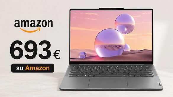 Lenovo Yoga Slim 7 con OLED e AI al minimo storico su Amazon