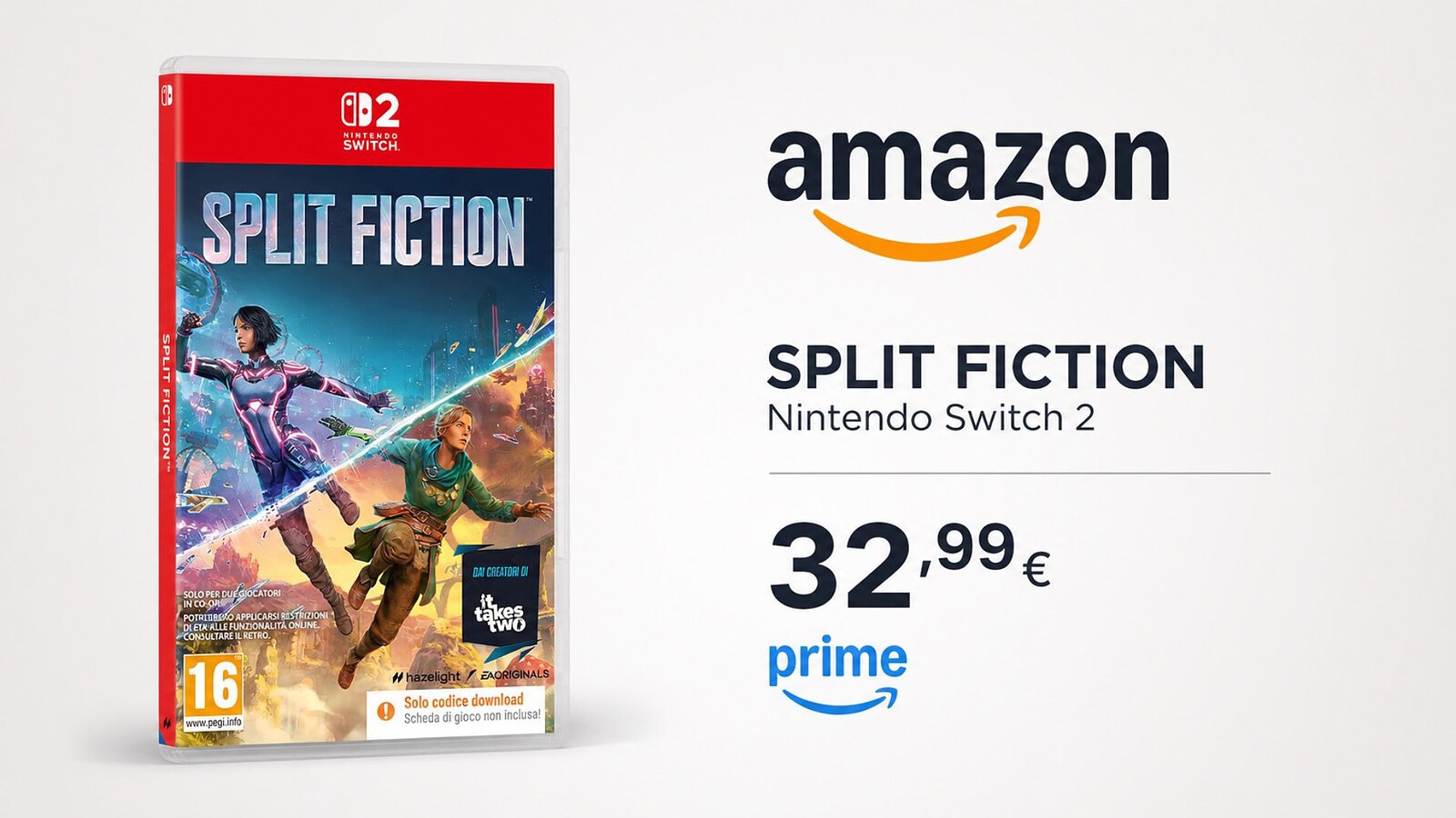 Split Fiction per Switch 2 al minimo storico su Amazon: sconto del 34%