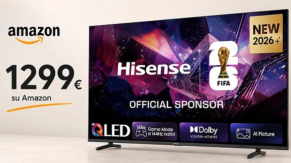 Hisense E7S Pro, TV QLED da 100 pollici con 500€ di sconto su Amazon