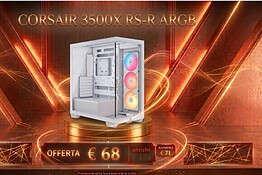 CORSAIR 3500X RS-R ARGB bianco crolla a 68€ su Amazon