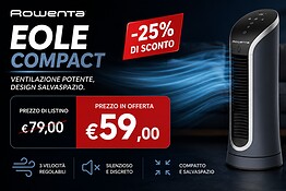 Rowenta Eole Compact in offerta: ventilatore a torre a 59,90 euro