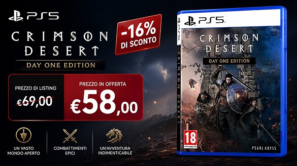Crimson Desert al minimo storico su Amazon per PS5