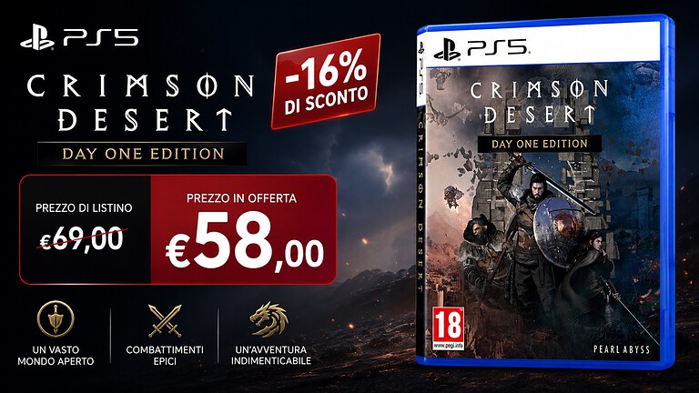 Crimson Desert al minimo storico su Amazon per PS5