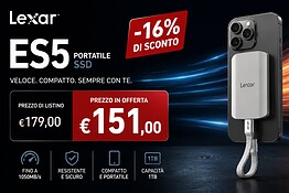 SSD Lexar da 1TB in offerta su Amazon a 152 euro