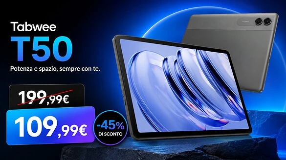 Tabwee T50 in offerta su Amazon: tablet Android 16 a 109,99 euro