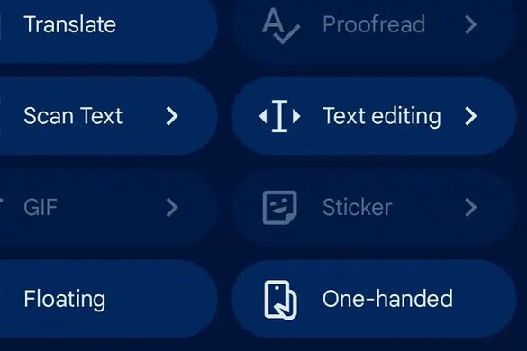Gboard, nuovo look Material 3 Expressive per le scorciatoie