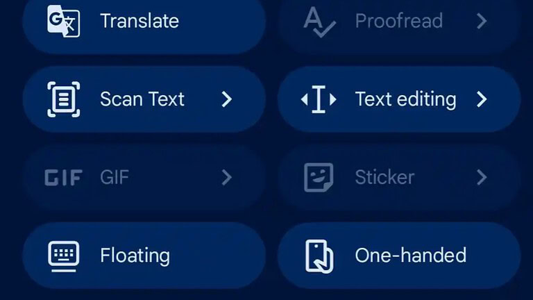 Gboard, nuovo look Material 3 Expressive per le scorciatoie