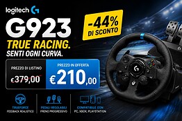 Logitech G923 in offerta su Amazon: il volante che simula la strada