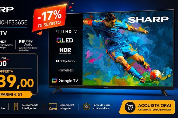 Smart TV QLED Full HD sotto i 240 euro con l’offerta Amazon