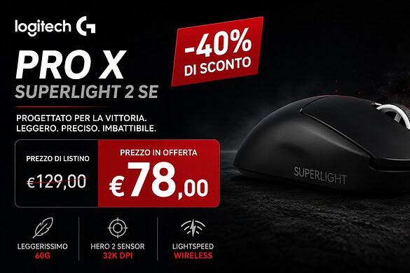 Logitech G PRO X SUPERLIGHT 2 SE in offerta a 78,74€ su Amazon