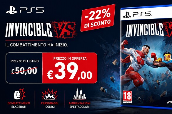 Invincible VS per PS5 al minimo storico su Amazon a 39,99 euro