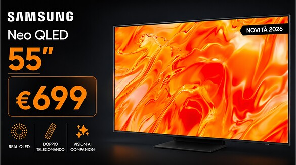 Smart TV Samsung 55 pollici QLED Mini LED in offerta a 699 euro