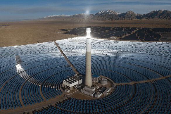 Centrale solare ibrida in Cina: energia anche di notte col sale fuso