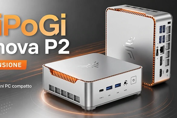 NiPoGi Pinova P2 recensione: il mini PC che consuma quanto una lampadina