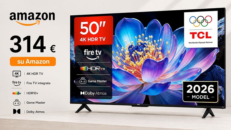 TCL 50V6D al minimo storico su Amazon: 4K e Fire TV in offerta