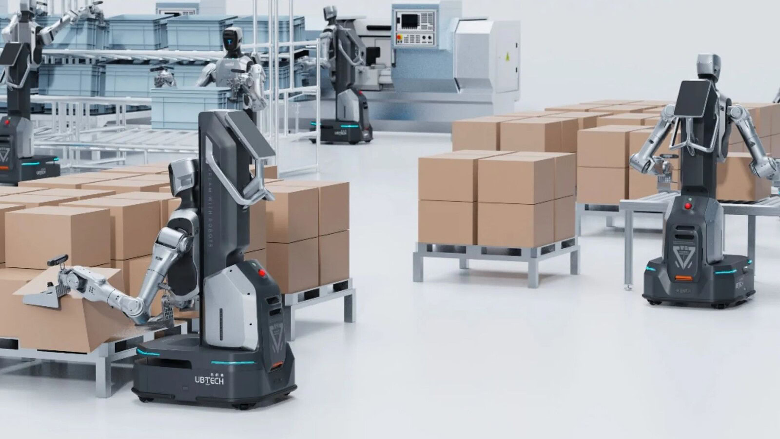 Cruzr Y1, il robot umanoide su ruote di UBTech per il magazzino