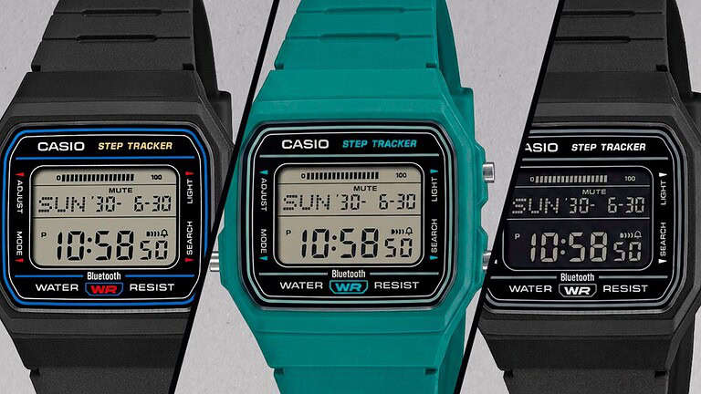 Casio F-B100W, il digitale vintage con contapassi integrato