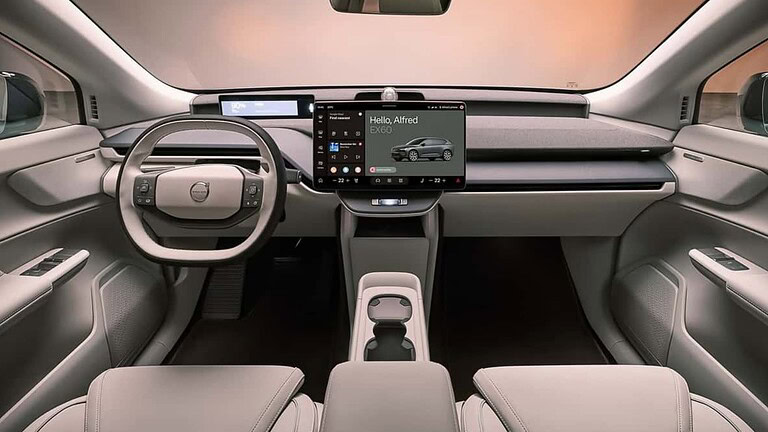 Volvo EX60: interni come un salotto scandinavo minimalista