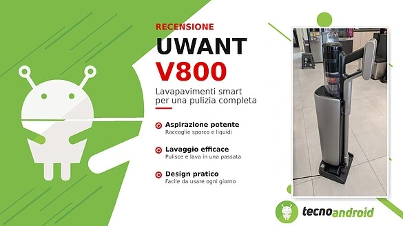 UWANT V800 è l’aspirapolvere senza rullo e da 40.000 Pa – Recensione
