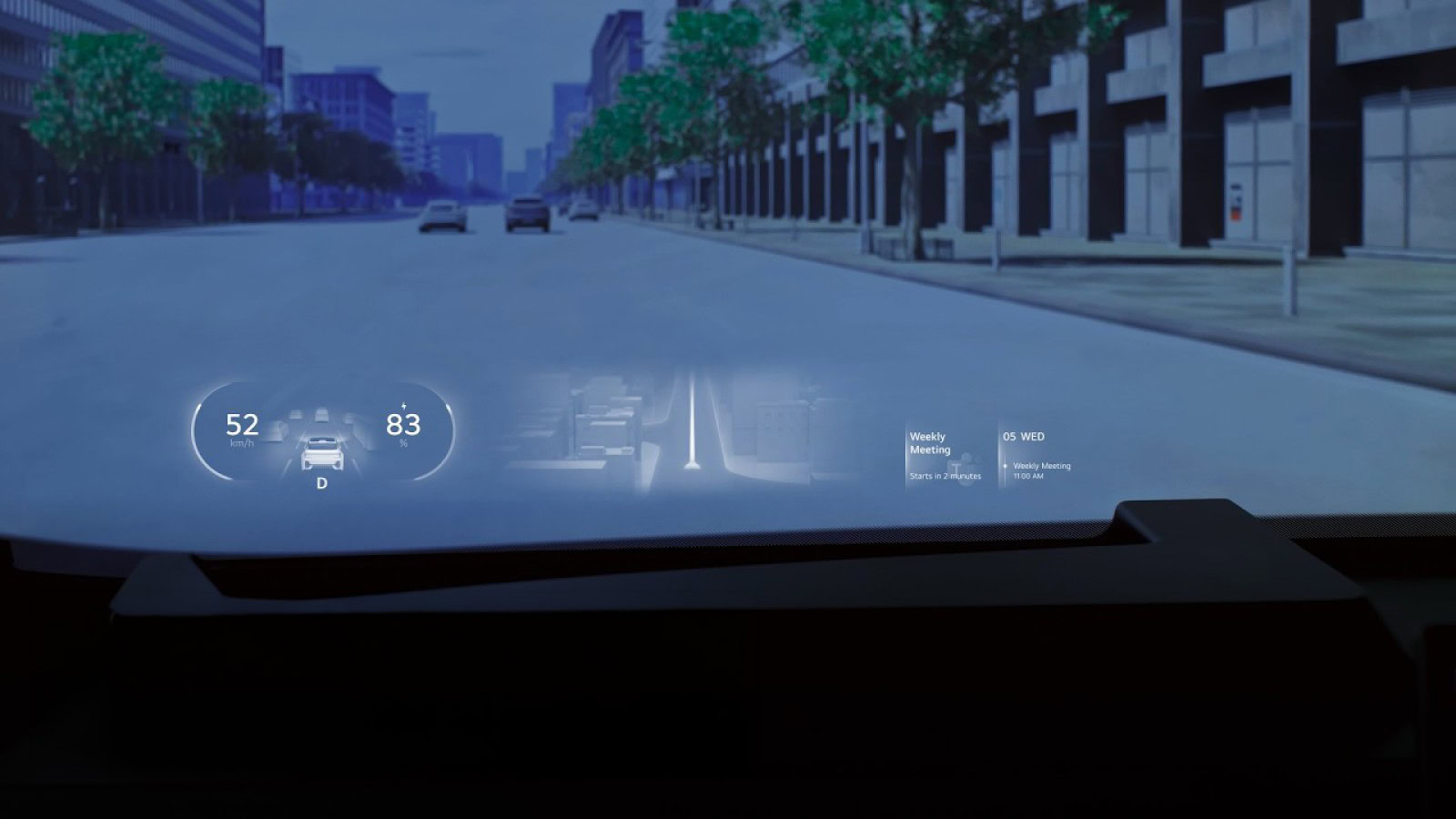 LG Wide Hover Screen: il parabrezza diventa uno schermo