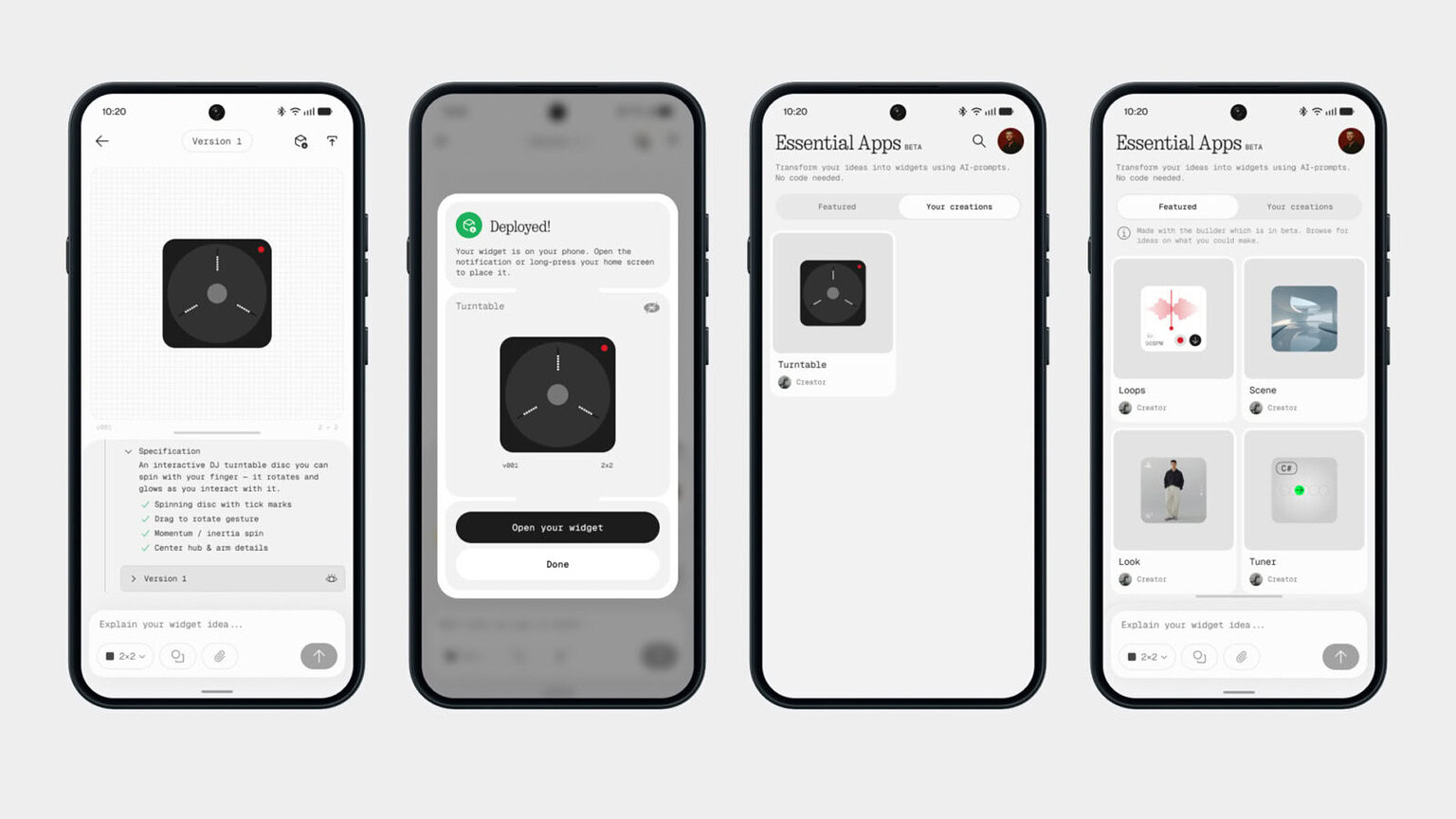 Nothing Essential Apps: creare app direttamente dallo smartphone