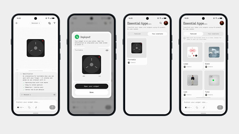 Nothing Essential Apps: creare app direttamente dallo smartphone