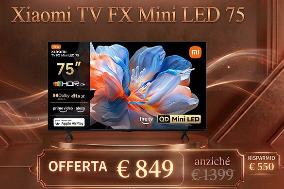 Xiaomi Mini LED 75 su Amazon al prezzo più basso di sempre
