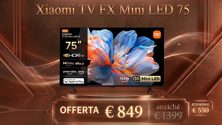 Xiaomi Mini LED 75 su Amazon al prezzo più basso di sempre