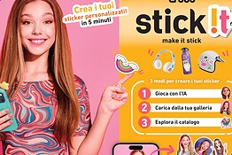 SBS lancia Stick!t: sticker personalizzati con AI direttamente in store