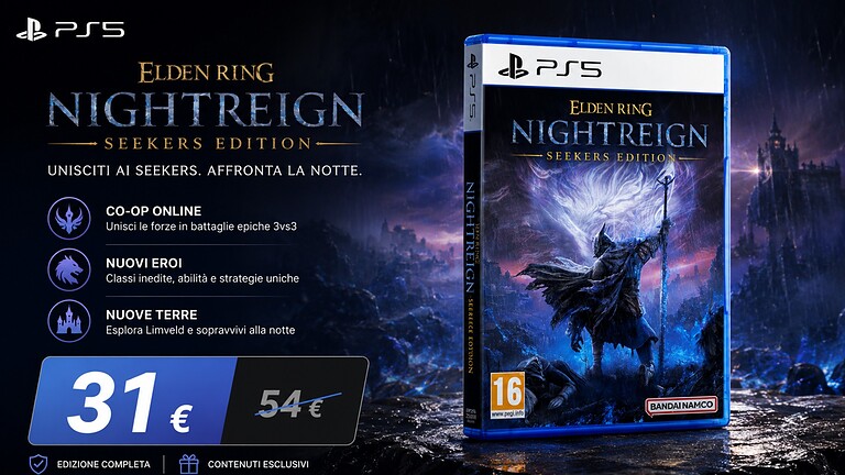 Elden Ring Nightreign Seekers Edition per PS5 in sconto del 45% su Amazon