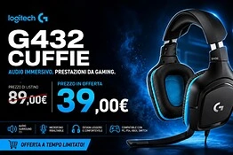 Logitech G432 in offerta su Amazon: cuffie gaming 7.1 al 56% in meno