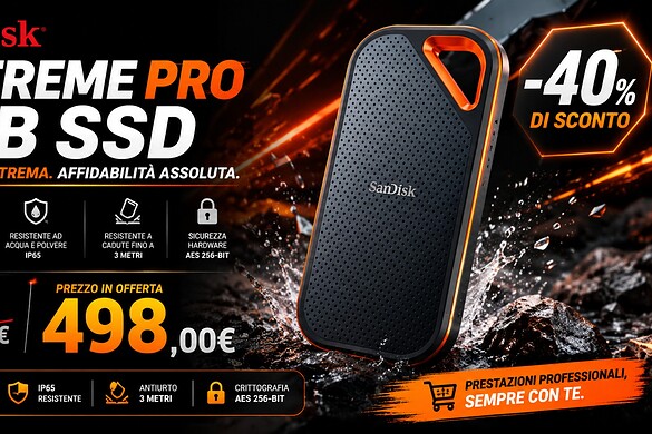 SanDisk Extreme PRO 4TB in offerta a 498€ su Amazon: sconto del 41%
